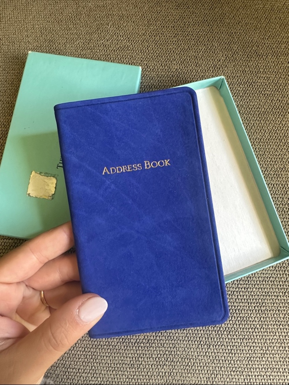 Tiffany & Co. Blue Velvet Address Book
